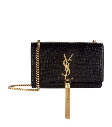 ysl tassel croc|KATE SMALL TASSEL IN CROCODILE.